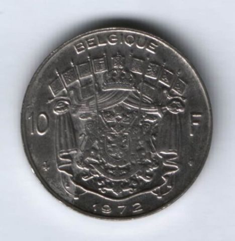 10 франков 1972 г. Бельгия Belgique