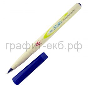 Ручка капиллярная Pentel Stylo пластиковое перо 0,4мм синяя JM11