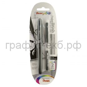 Ручка-кисть Pentel Color Brush для каллиграфии + 2 картриджа черн. ХGFKP/FP10