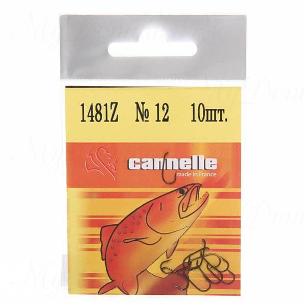 Крючок Cannelle 1481 Z № 8 уп. 10 шт. (бронза, среднее цевье, тонкая проволка, кованный, мушечный)
