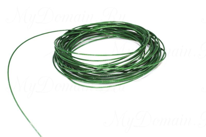 Поводочный материал Climax Toothy Critter (зеленый) 0,53мм 15,9 кг (стальной с полимерн.покрытием,вяжется и спаивается)