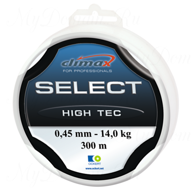 Леска Climax Select High Tec (голубая) 100 м 0,30 мм 6,5 кг (особо прочная на узлах)
