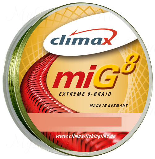 Плетёный шнур Climax Mig 8 Extreme Braid 135m 0,08мм 6.5кг (зеленый)