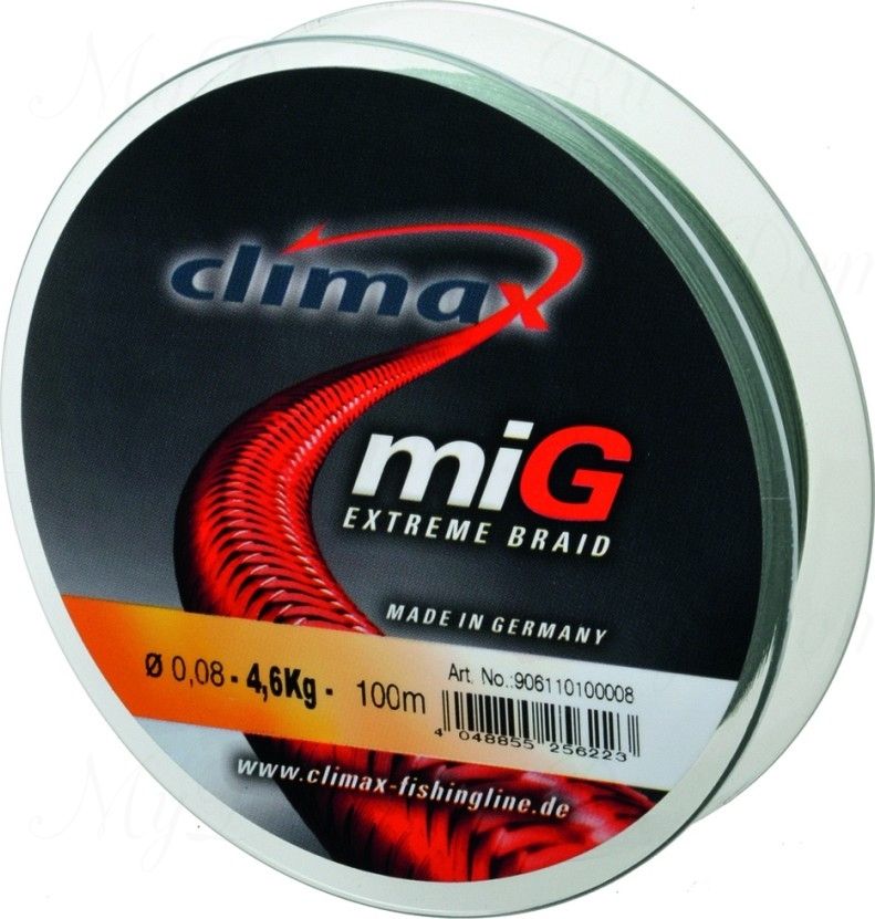 Плетёный шнур Climax Mig Extreme Braid 135m 0,14мм 11,2кг (темно-зеленый)