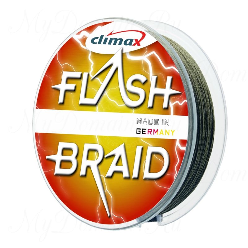 Плетёный шнур Climax FLASH BRAID 0,10 мм 6,5 кг 100 м цвет: зеленый (плавающий)