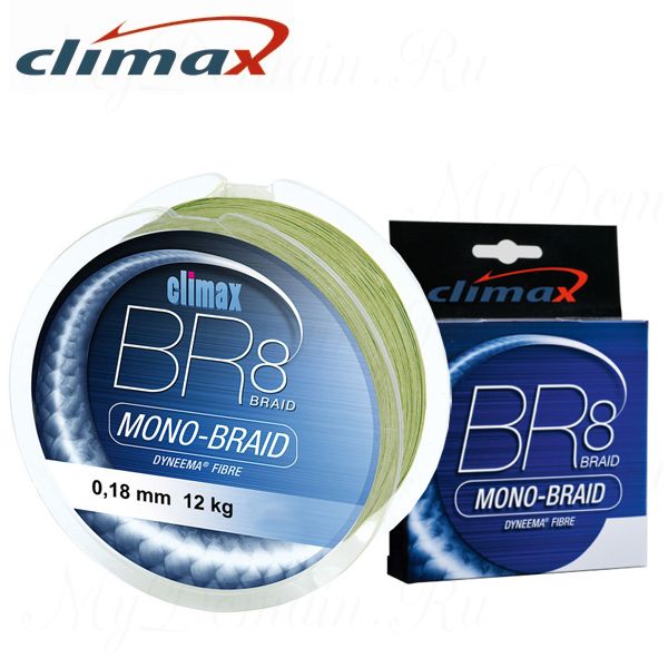 Плетёный шнур Climax BR8 Mono-Braid (зеленый) 135м 0,30мм 32.0кг (круглый)