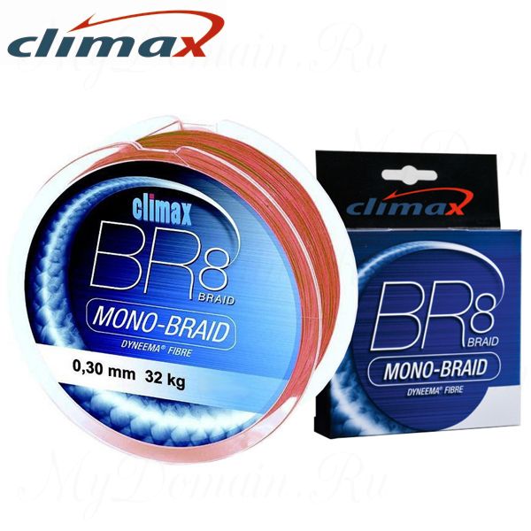 Плетёный шнур Сlimax BR8 Mono-Braid (красный) 135м 0,25мм 22.0кг (круглый)
