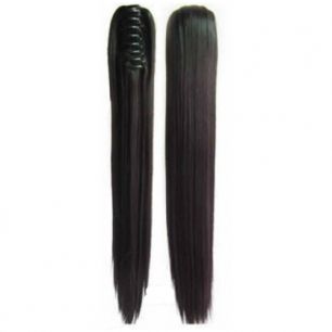 Искусственные термостойкие волосы на зажиме прямые №002 (55 см) -  150 гр.
