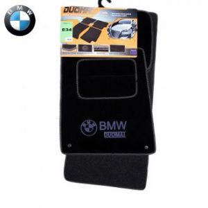Коврики текстильные для BMW 5 (E34) в салон автомобиля Duomat (Польша) - 4 шт | Автоковрики ворсовые (велюровые) в машину БМВ 5 (Е34) - черные