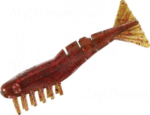 Креветки MISTER TWISTER Exude Shrimp 7 см. уп. 5 шт. 14RBK (съедобная, мангровый с красными блестками) фирменная упак. NEW