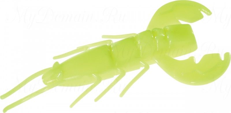 Рачок MISTER TWISTER Exude Fan Tail Shrimp 6 см. уп. 5 шт. DA10LS - Silktr/Lum (съедобная, лимонный люминесценто-ламинированный) фирменная упак. NEW