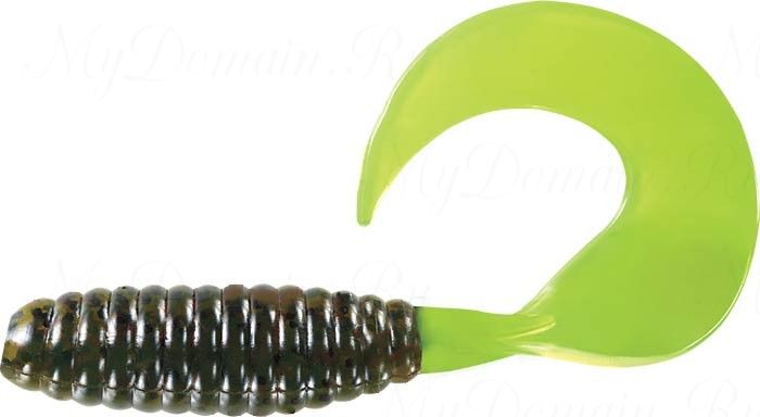 Твистер MISTER TWISTER FAT Curly Tail 9 cm 1410BK-Watermelon Seed/Chartreuse Tail уп. 20 шт.