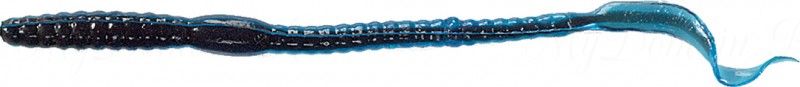 Червь MISTER TWISTER Phenom Worm 15 см уп. 10 шт. 53 (прозрачно-голубой / черная сердцевина) фирменная упаковка