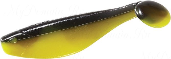 Виброхвост MISTER TWISTER Shad 6 см уп. 20 шт. 32 (желтый / черная спинка)
