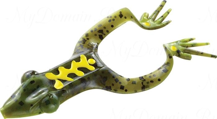 Лягушка MISTER TWISTER Hawg Frog 10 см уп. 20 шт. 214BK (прозрачно-зелёный с чёрными крапинками / желтое брюшко)