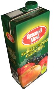 Сок Красивая Меча яблоко- черная смородина (Без мякоти)