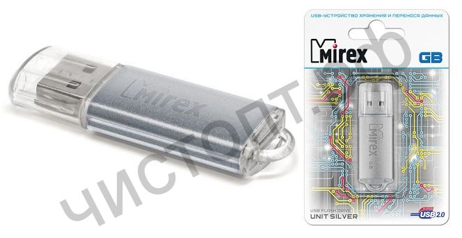 флэш-карта Mirex 16GB UNIT серебро