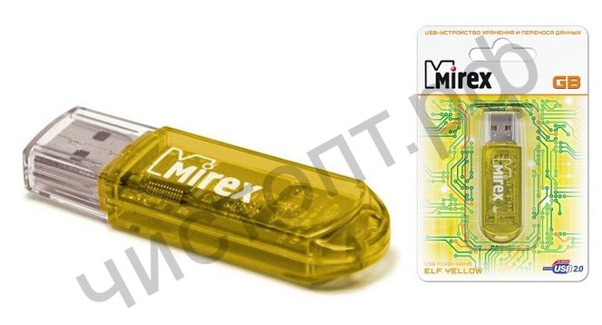 флэш-карта Mirex 16GB ELF  жёлтый