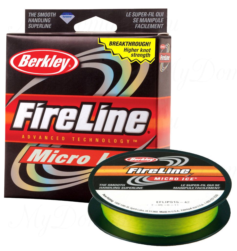 Плетеный шнур Berkley Fireline Micro Ice Green 45m 0,10mm 3.6kg
