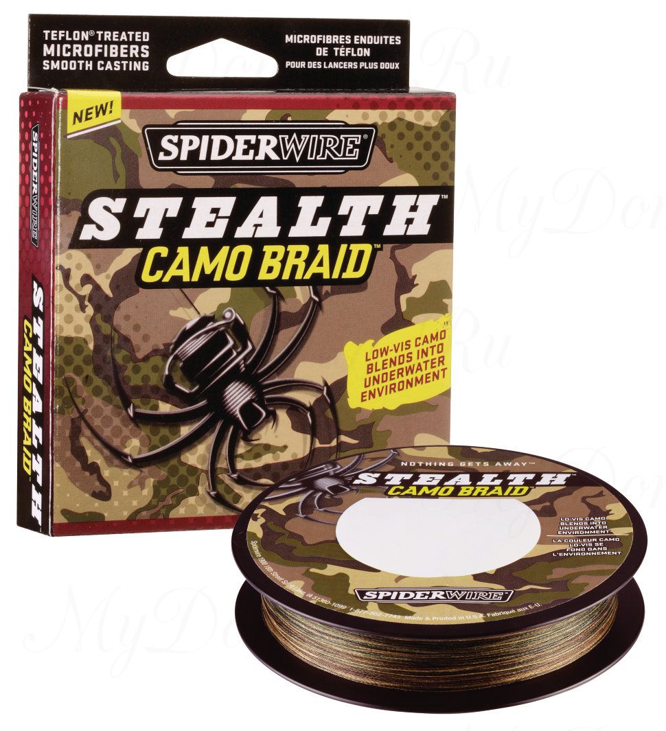 Плетеный шнур Spiderwire Stealth Camo 110m 0,38mm 33.9kg