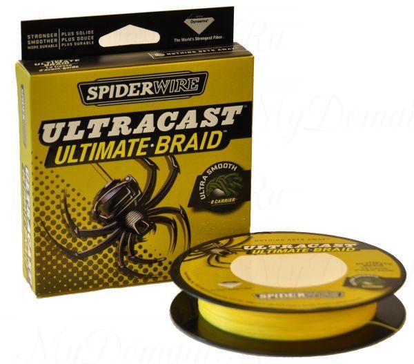 Плетеный шнур Spiderwire Ultracast 8 Yellow 270m 0,30mm 30.6kg
