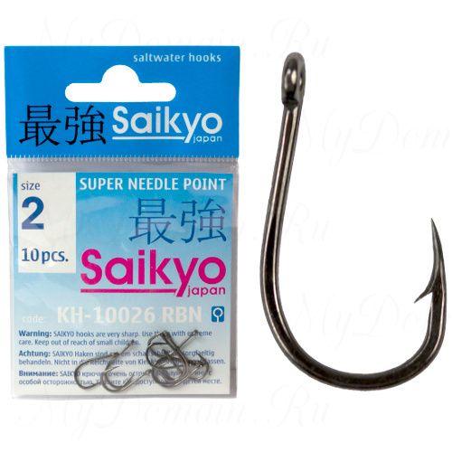 Крючок одинарный Saikyo KH-10026 Chinu №0,1 (10шт)