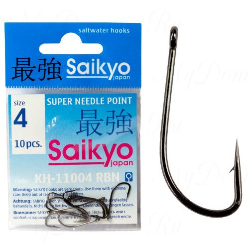 Крючок одинарный Saikyo KH-11004 Crystal № 4 (10шт)