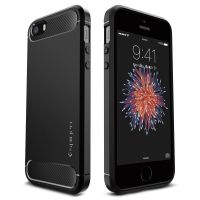 Чехол Spigen Rugget Armor для iPhone 5/5S/SE черный
