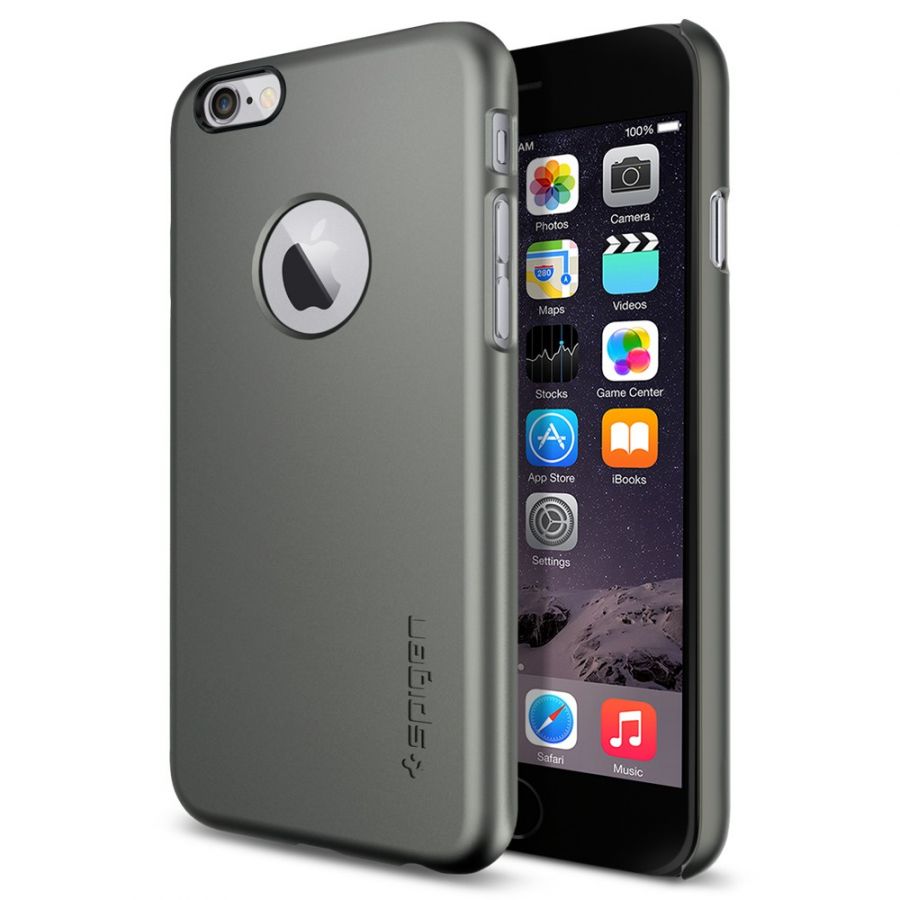 Чехол Spigen Thin Fit A для iPhone 6/6S темный металлик