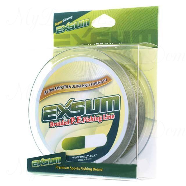 Шнур плетеный Exsum Braided PE Fishing Line зеленый 0,230 мм; 30 lb/13,5 кг; 150 м.