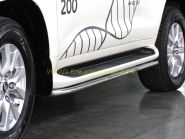 Защита штатных порогов 43 мм  для Toyota Land Cruiser 200 2015 -