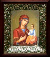 Волынская икона Божьей Матери (21х24), киот со стразами