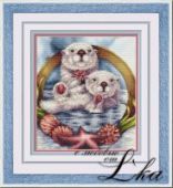 Cross stitch pattern "Otters".