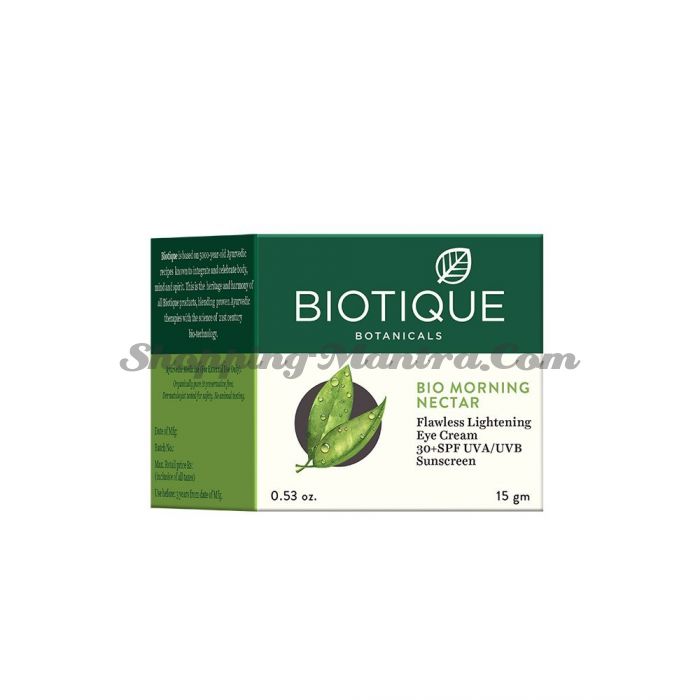 Осветляющий крем для кожи под глазами Биотик Утренний нектар SPF30 | Biotique Bio Morning Nectar Flawless Lightening Eye Cream
