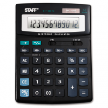 Калькулятор настольный STAFF STF-888-12 (200×150 мм), 12 разрядов, двойное питание 250149