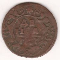 деньга 1737 г. тонкая