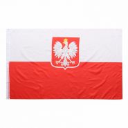 Флаг Польша с гербом государственный 90х150 см