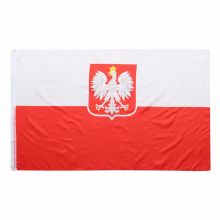 Флаг Польша с гербом государственный 90х150 см