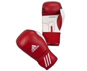 Перчатки боксерские тренировочные красно-белые Adidas Performer ADIBC01