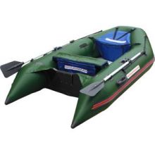 Лодка NISSAMARAN надувная, модель TORNADO 290, цвет зеленый  (аллюм. пол) A/L