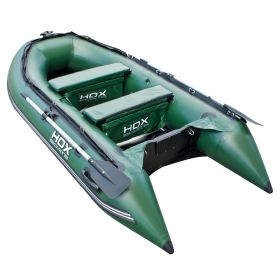 Лодка HDX надувная, модель CARBON 300 , цвет зелёный, (дерев. пол) P/L