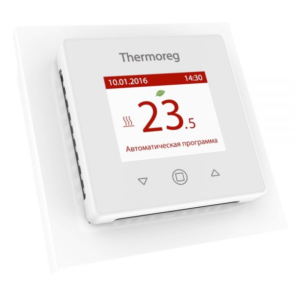 Электронный терморегулятор Thermoreg TI-970 White цветной программируемый для теплого пола