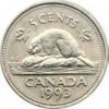 Бобр 5 центов Канада 1993