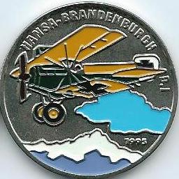 Истребитель Hansa-Brandenburgh D.1 200 франков Бенин 1995