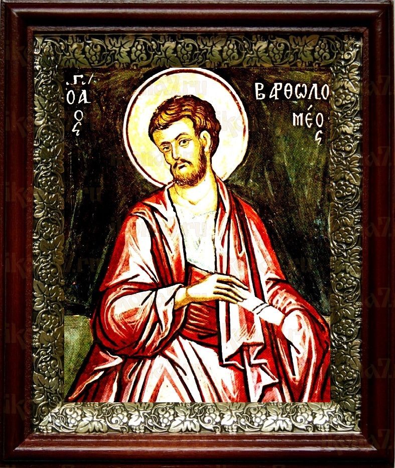Апостол Варфоломей (19х22), темный киот