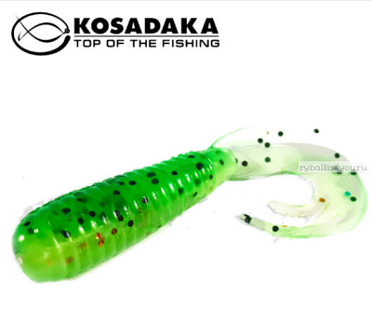 Твистер Kosadaka с разрезным хвостом Triple Tail 60, 10шт., цвет FTS TTL-060-FTS