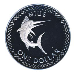 Рыба-меч  1 доллар Ниуэ 2010
