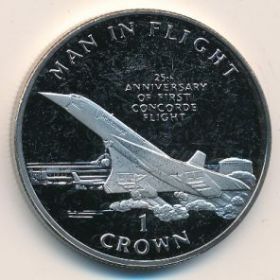 25 лет первого полёта Конкорда 1 крона Остов Мэн 1994
