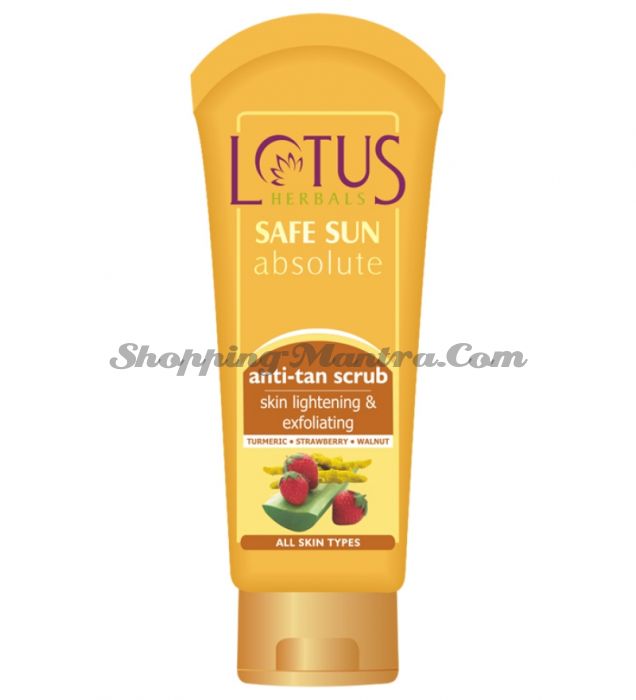 Осветляющий скраб после загара Лотус Хербалс | Lotus Herbals Safe Sun Absolute Anti-Tan Scrub