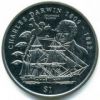 Чарльз Дарвин (1809-1882) 1 доллар Сьерра-Леоне 1999